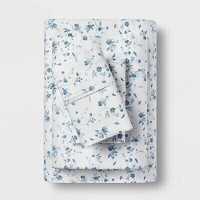 400 Thread Count Floral Print Cotton Performance Sheet Set - Threshold