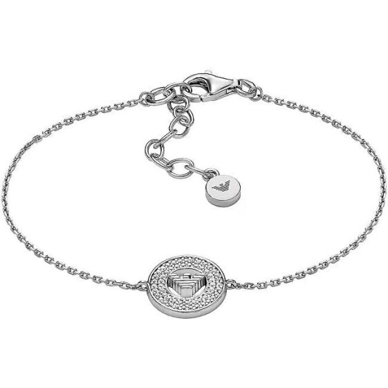 Sparkling silver bracelet with cubic zirconia EG3586040
