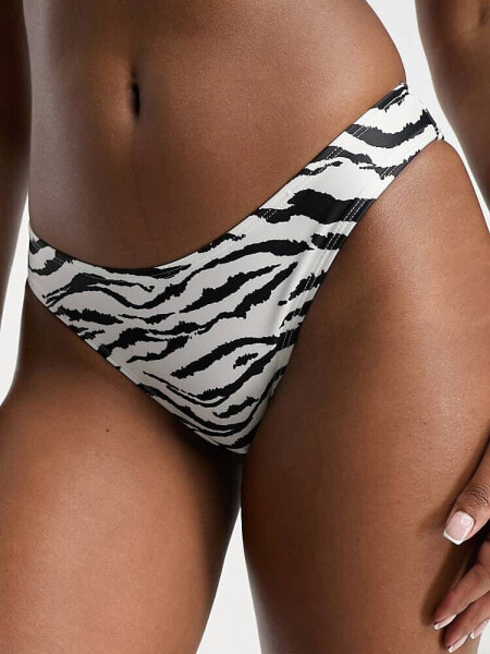 Dorina Burdine high leg bikini bottom in zebra print 