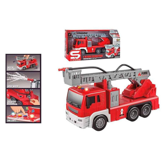 Игрушечная пожарная машина JUGATOYS Fire Truck масштаб 1:16 с огнями и звуками 14.5x8x28 см