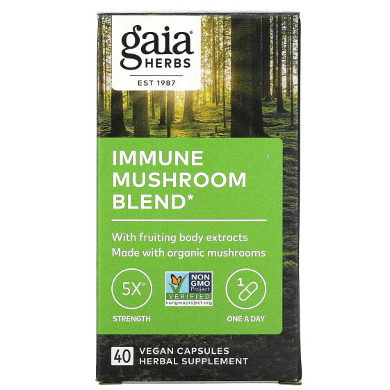 Immune Mushroom Blend, 40 Vegan Capsules