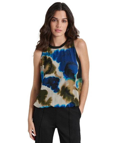 Women's Printed Chiffon Sleeveless Blouse