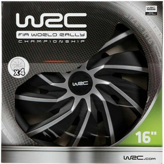 Hubcap WRC WRC 4 Turbo Grey Silver Matte back 16" 4 Pieces