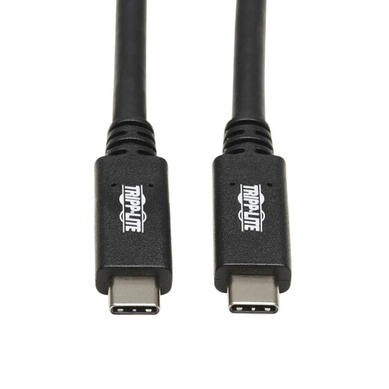 Tripp U420-20N-G2-5A USB-C Cable (M/M) - USB 3.2 - Gen 2 (10 Gbps) - 5A (100W) Rating - Thunderbolt 3 Compatible - 20-in. (50.8 cm) - 0.5 m - USB C - USB C - USB 3.2 Gen 2 (3.1 Gen 2) - 10000 Mbit/s - Black