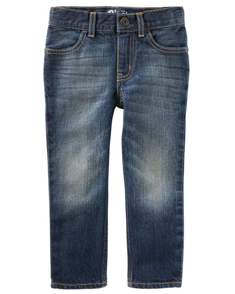 Kid Dark Tint Wash Straight-Leg Jeans 4R