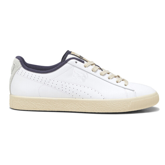 Puma Clyde Service Line Lace Up Mens White Sneakers Casual Shoes 39308801