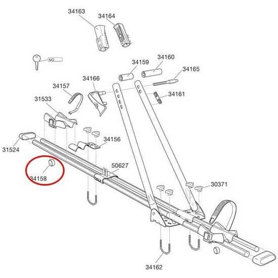 Запчасть для велокрепления Thule Holder Rubber 34158 Euroclassic 902/903/575/9022