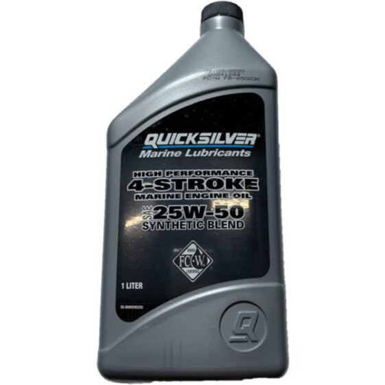 QUICKSILVER BOATS 4 Stroke FCW 25W50 Synthetic Blend Marine Outboard Oil 1L 6 Units Engine