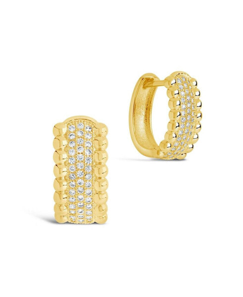 Ellerie Cubic Zirconia Micro Hoop Earrings