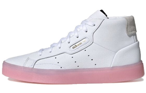 Кроссовки женские Adidas Originals Sleek Mid артикул: белый розовый