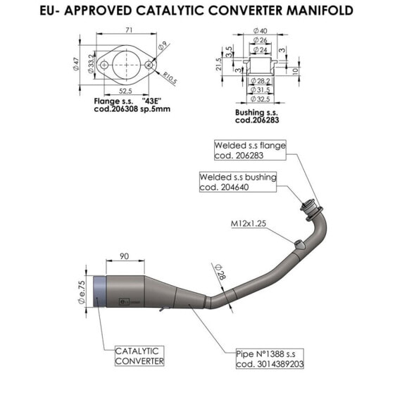LEOVINCE Honda PCX 125 21-22 Ref:16056 Catalytic Converter