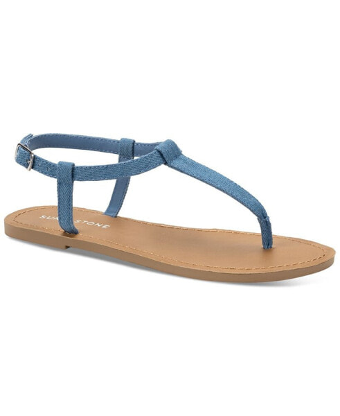 Women's Krisleyy T Strap Thong Flat Sandals, Created for Macy's