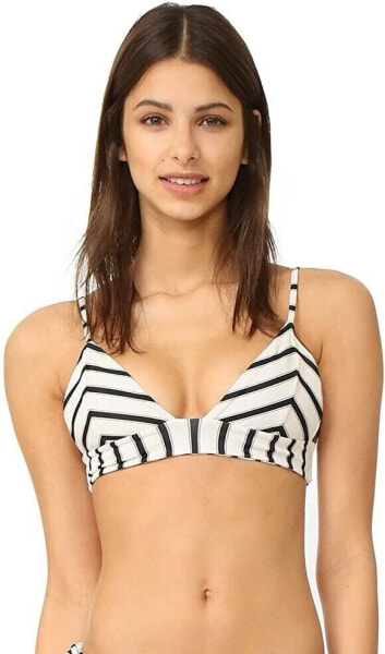 Tori Praver 262848 Women's Stripe Daniela Pull On Bralette Bikini Top Size M