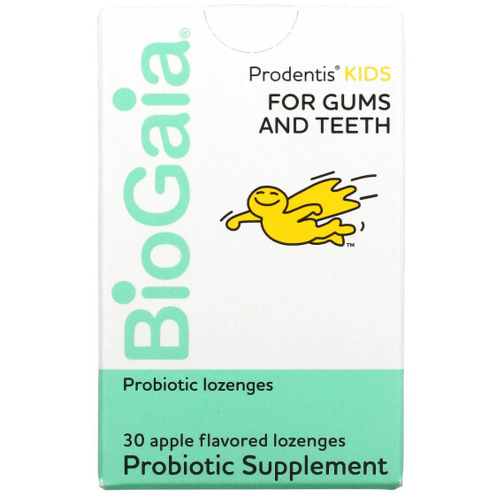 Пробиотические леденцы BioGaia Prodentis Kids для десен и зубов, яблоко, 30 шт.