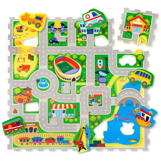 Puzzlematte für Babys - City