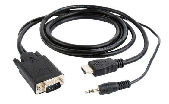 Разъем Gembird A-HDMI-VGA-03-10 - 3 м - HDMI + 3.5 мм - VGA (D-Sub) - мужской - мужской - 1920 x 1080 пикселей