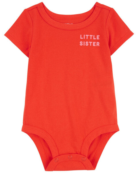 Baby Little Sister Cotton Bodysuit NB