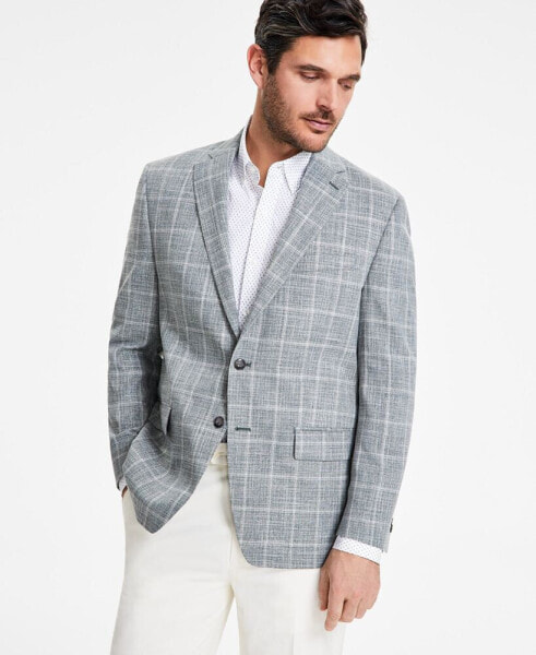 Men's Classic-Fit Windowpane Sport Coat