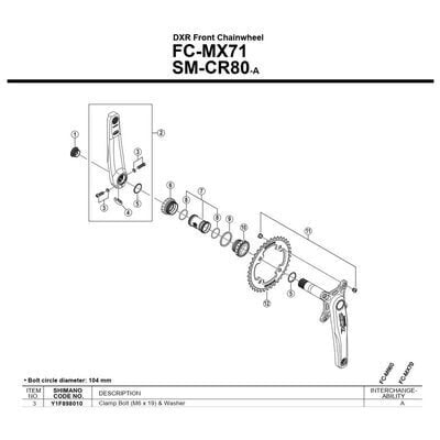 SHIMANO Deore XT M760 Screw