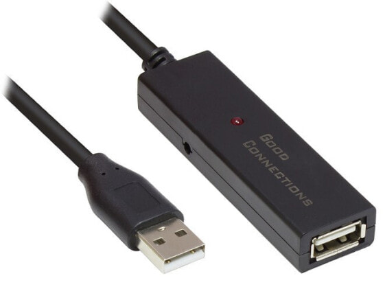 Разъем USB A - USB A 20 м - 480 Mbit/s - черный - GOOD CONNECTIONS - Компьютерная техника > Аксессуары > Разъемы и переходники