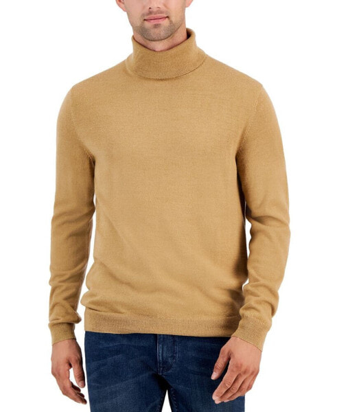 Men's Merino Wool Blend Turtleneck Sweater, Created for Macy's