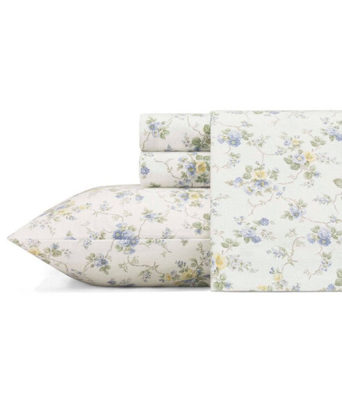 Le Fleur Cotton Flannel 3 Piece Sheet Set, Twin