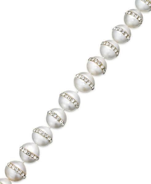 Pearl Bracelet, Sterling Silver Cultured Freshwater Pearl Halo Bracelet (9-10mm)