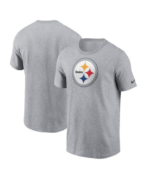 Men's Gray Pittsburgh Steelers Logo Essential T-shirt