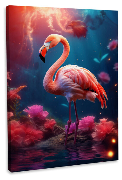 Leinwandbild Stolzer-Flamingo