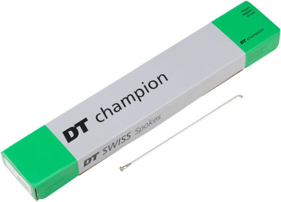 Спицы велосипедные DT Swiss Champion: 2.0мм, 198мм, J-образные, серебряные, упаковка 100 шт.