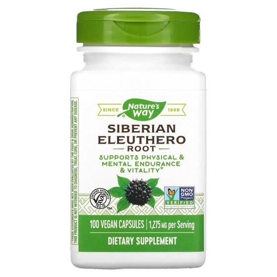 Травяные капсулы Siberian Eleuthero, Root, 425 мг, 180 шт., NATURE'S WAY