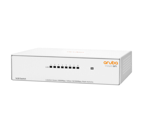 HPE Instant On 1430 8G - Unmanaged - L2 - Gigabit Ethernet (10/100/1000) - Full duplex