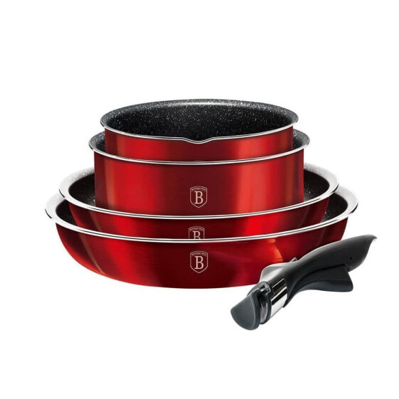 Набор посуды Berlinger Haus 9-el. Click and Cook Metallic Line Burgundy