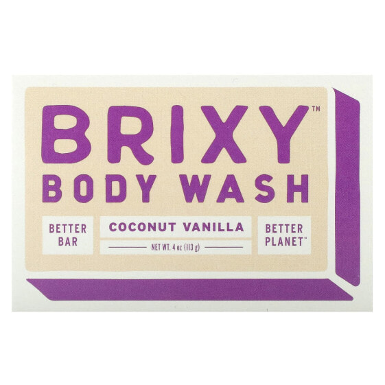 Body Wash Bar, Coconut Vanilla, 1 Bar, 4 oz (113 g)