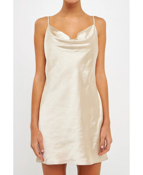 Women's Satin Slip Mini Dress