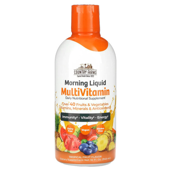 Morning Liquid Multivitamin, Tropical Fruit, 32 fl oz (946 ml)