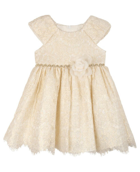 Baby Girls Foil Lace Social Dress