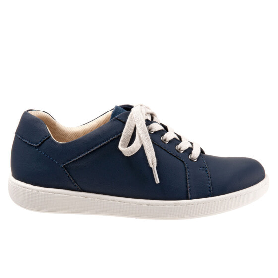 Trotters Adore T2117-400 Womens Blue Leather Lifestyle Sneakers Shoes