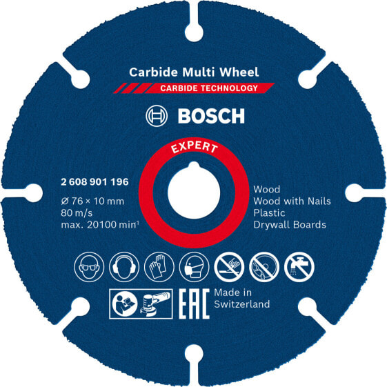 Bosch EXPERT Carbide Multi Wheel Trennscheibe, 76 mm, 1 mm, 10 mm