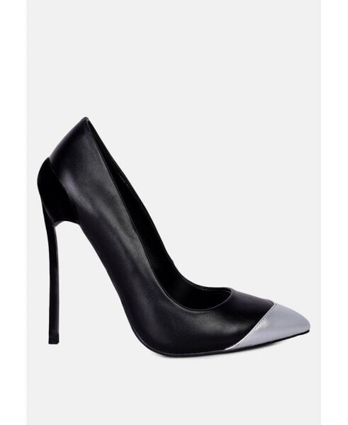 cidra silver dip stiletto heels pumps