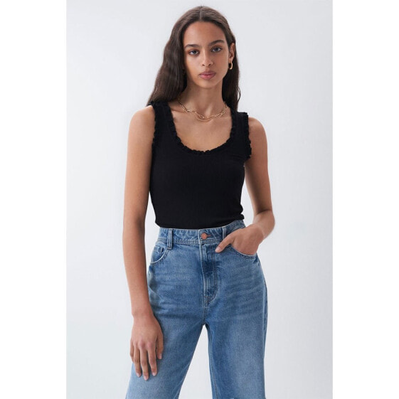 SALSA JEANS Plain sleeveless T-shirt