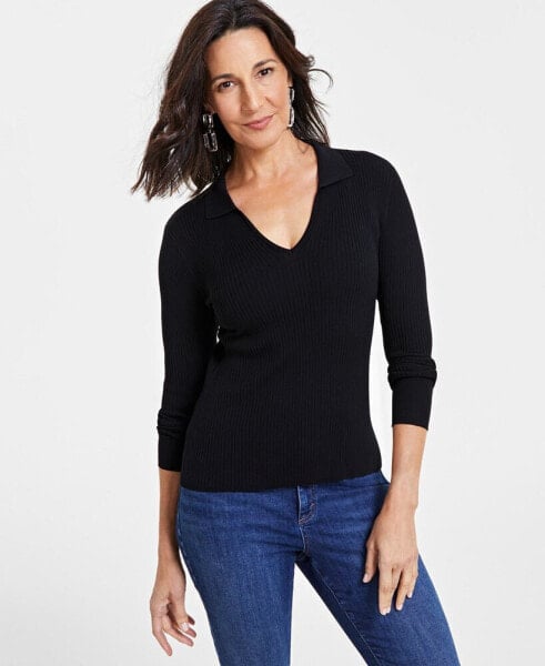 Women's Johnny-Collar Sweater, Created for Macy's