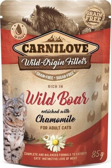 Carnilove CARNILOVE KOT sasz.85g WILD BOAR& CHAMOMILE