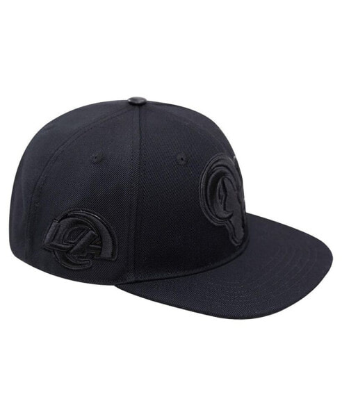 Men's Los Angeles Rams Triple Black Snapback Hat
