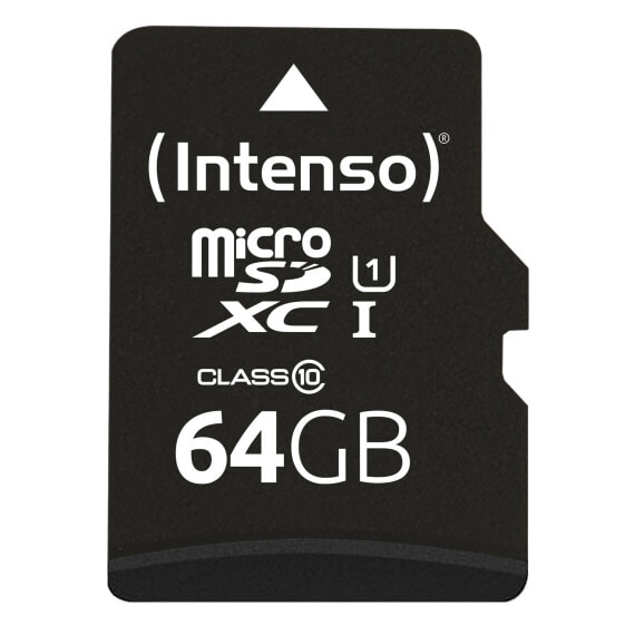 Intenso 3424490 - 64 GB - MicroSD - Class 10 - UHS-I - Class 1 (U1) - Temperature proof - Shock resistant - Waterproof - X-ray proof