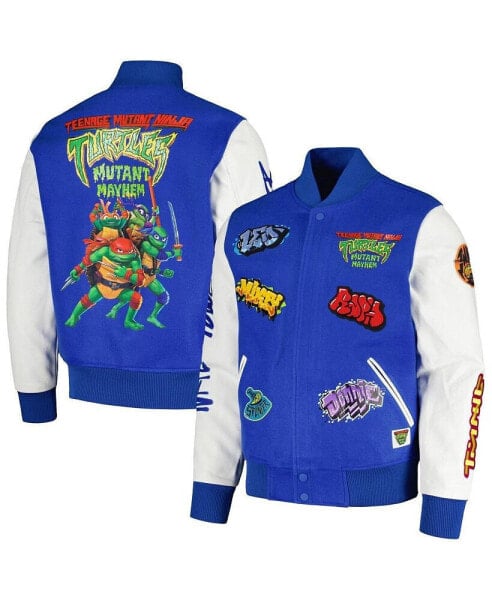 Men's Royal Teenage Mutant Ninja Turtles Turtle Power Varsity Full-Snap Jacket