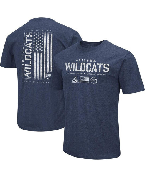 Men's Navy Arizona Wildcats OHT Military-Inspired Appreciation Flag 2.0 T-shirt