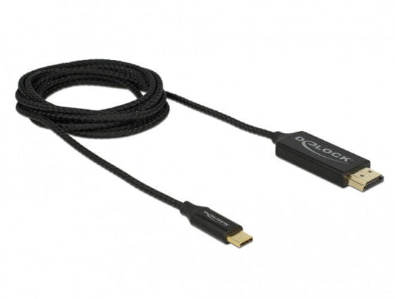 Кабель USB Delock Type-C к HDMI DP Alt Mode 4k 60 Гц 2 метра коаксиальный