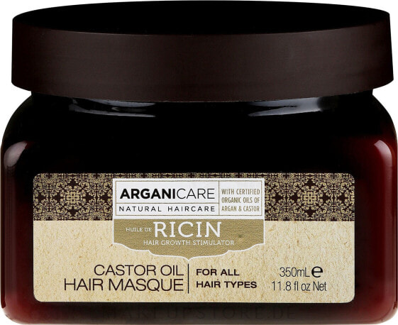 Haarmaske zum Haarwachstum mit Rizinusöl - Arganicare Castor Oil Hair Masque 350 ml