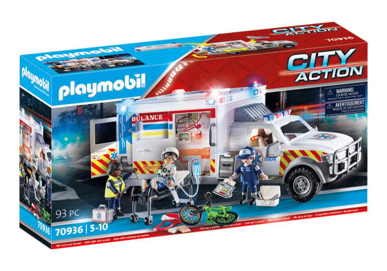 Игровой набор Playmobil Rescue vehicle US Ambulance| 70936 (Серия: Playmobil Rescue, Спасательный автомобиль США)